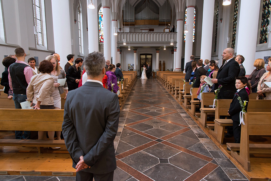 Ankunft der Braut in der Kirche