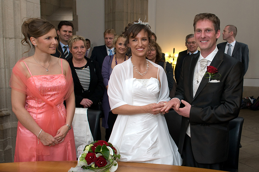 Hochzeitsfotos im Standesamt Köln, Rentkammer